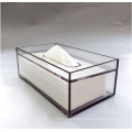 Exquisite red acrylic tissue box with cosmetic